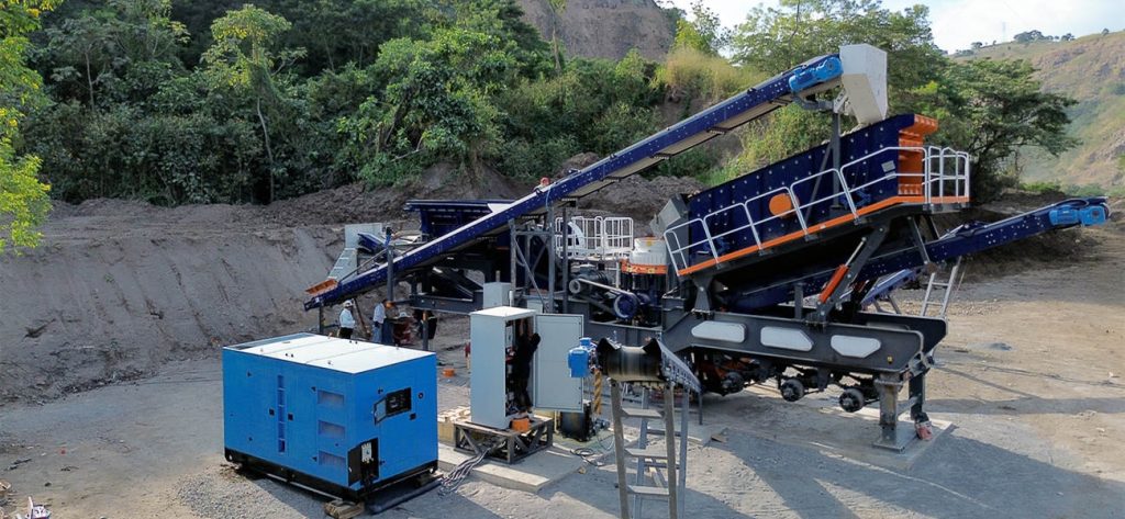 80 tph 4-in-1 model wheel mounted mobile cone crusher plant in El Salvador